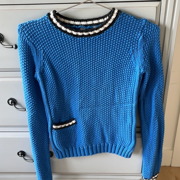 Margret O’Leary cotton sweater blue size small. Used one time - Picture 2 of 4